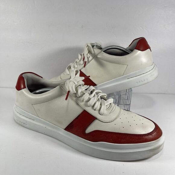 Cole Haan Other - Cole Haan GrandPro Rally Court Sneaker White Red Leather Men’s Size 12 M C33553